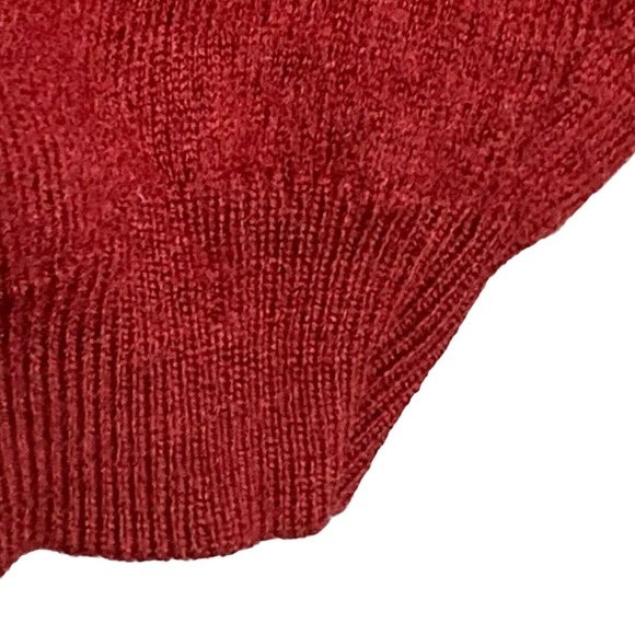 Brooks Brothers Men's Sweater Red Italian Merino Wool V-Neck Pullover Size XL - Picture 6 of 8